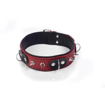 Obroża skórzana Crazy Horse Whips Collection czerwona Small