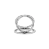 Pierścień erekcyjny Triple Ring Locked stal nierdzewna 50 37 45 mm