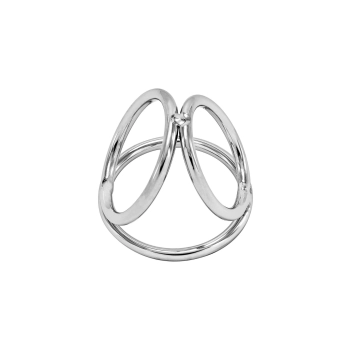 Pierścień erekcyjny Triple Ring Locked stal nierdzewna 50 37 45 mm