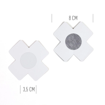 Nakładki na sutki WOW Boobs krzyż holograficzne Secret Play czarno-różowe