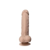 Dildo realistyczne Silexd Real Skin Model 1 z jajkami 23 cm jasne