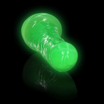 Dildo realistyczne RealRock świecące w ciemności z przyssawką 15,5 cm