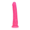 Smukłe Realistyczne Dildo z Przyssawką Świecące w Ciemności 15,5 cm