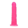 Smukłe Realistyczne Dildo z Przyssawką Świecące w Ciemności 15,5 cm