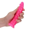 Smukłe Realistyczne Dildo z Przyssawką Świecące w Ciemności 15,5 cm