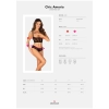 Komplet bielizny erotycznej Obsessive Chic Amoria otwarty czarny XS/S
