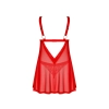 Koronkowe babydoll i stringi Elianes Obsessive czerwone XS/S