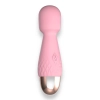 Mini wibrator wand Power Escorts silikonowy różowy USB 11,6 cm