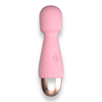 Mini wibrator wand Power Escorts silikonowy różowy USB 11,6 cm