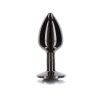 Korek analny Taboom z diamentem czarny 7.2 cm