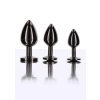 Korek analny Taboom z diamentem czarny 7.2 cm