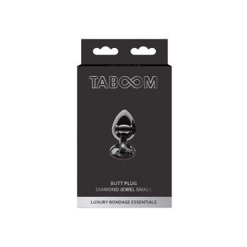 Korek analny Taboom z diamentem czarny 7.2 cm