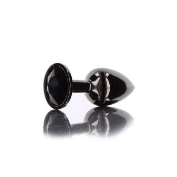 Butt Plug With Diamond Jewel M Black