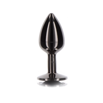 Butt Plug With Diamond Jewel M Black