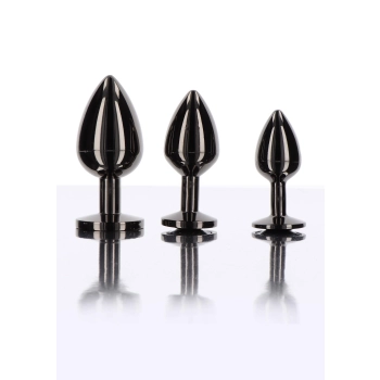 Butt Plug With Diamond Jewel M Black