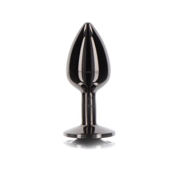 Butt Plug With Diamond Jewel L Black