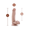 Dildo realistyczne Dr Skin Dr Mark 17 cm z jądrami beżowe