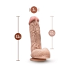 DR. SKIN MR. D 8.5 INCH DILDO WITH BALLS BEIGE