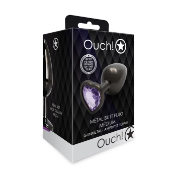 Korek analny Heart Gem Ouch średni 7 cm