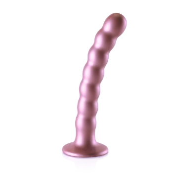 Beaded Silicone G-Spot Dildo - 6,5 / 16,5 cm