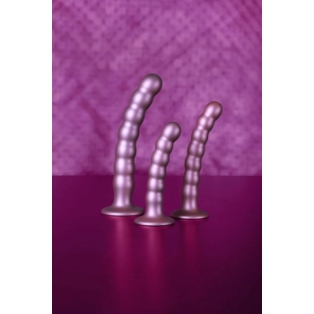 Beaded Silicone G-Spot Dildo - 6,5 / 16,5 cm