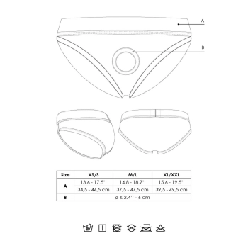 Vibrating Strap-on High-cut Brief - M/L