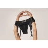 Vibrating Strap-on Thong with Adjustable Garters - M/L