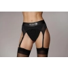 Vibrating Strap-on Thong with Adjustable Garters - XS/S