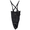 Lace-up Full Sleeve Arm Restraint - Black