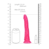 Slim Realistic Dildo with Suction Cup - Glow in the Dark - 8 / 20 cm