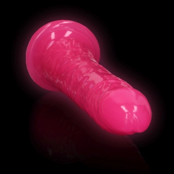 Slim Realistic Dildo with Suction Cup - Glow in the Dark - 8 / 20 cm