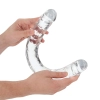 Podwójne dildo RealRock realistyczne przezroczyste 45 cm