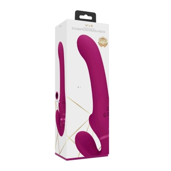 Ai - Dual Vibrating & Air Wave Tickler Strapless Strapon