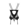 Gorset i stringi Nesari Obsessive czarne XS/S