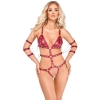Body z paskami Bad Kitty czerwone XL