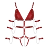 Body z paskami Bad Kitty czerwone XL