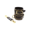 Studded Wrist Cufs Set Black