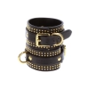 Studded Wrist Cufs Set Black