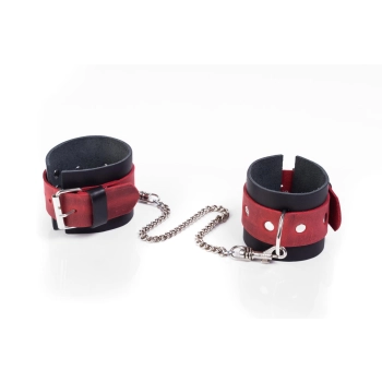 Kajdanki- Cuffs Crazy Horse Red, Small