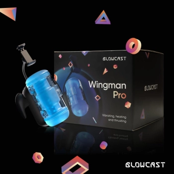 Masturbator automatyczny BLOWCAST Wingman Pro z podgrzewaniem USB
