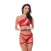 GISELLE RED SET (top&thong/top&figi) XS