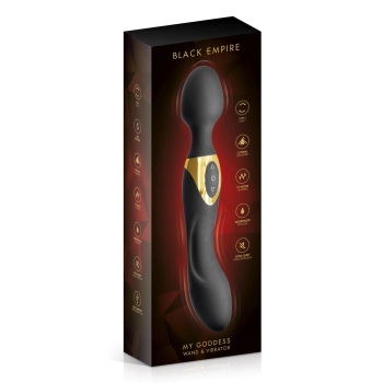 Wibrator wand My Goddess Black Empire czarny USB 22,5 cm