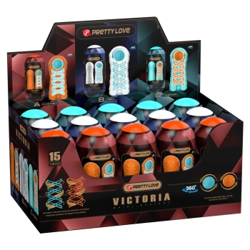 Wirujący masturbator Pretty Love Victoria transparentny TPR