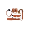 Zestaw BDSM Blaze Elite Dream Toys cognac ze skóry wegańskiej