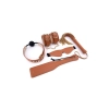 Zestaw BDSM Blaze Elite Dream Toys cognac ze skóry wegańskiej