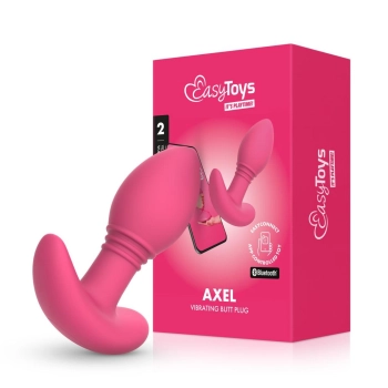 Wibrujący korek analny EasyConnect Axel różowy sterowany aplikacją