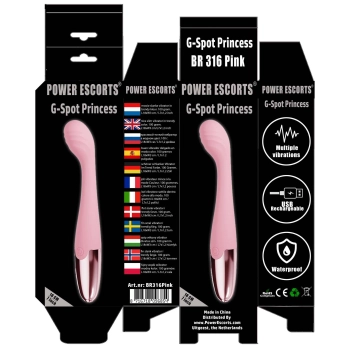 Power Escorts - Pink - G Spot Princess - 18 Cm / 7 Inch Silicone G Spot Vibrator