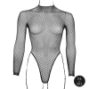 Body with fishnet structure and turtle neck.