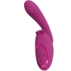 Gen - Rechargeable Triple Action G-Spot Vibrator with Pulse Wave  and Vibrating Bristles - Pink