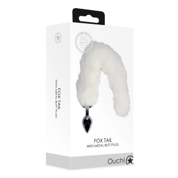 Korek analny z lisim ogonem Ouch! aluminiowy